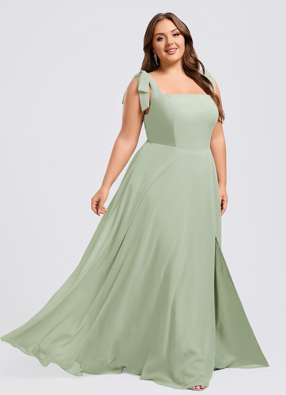 Robe Trapèze Élégante Vert Clair - gallery 6
