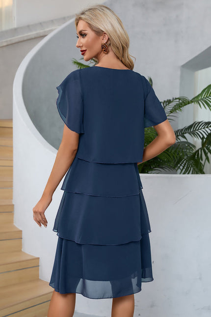 Robe Trapèze Vague Marine - gallery 1