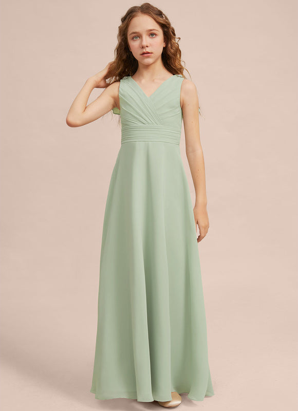 Robe Trapèze Vert Doux Éclat - gallery 3
