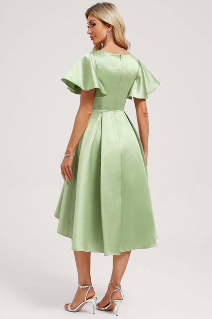Robe Trapèze Vert Pastel Chic - gallery 4