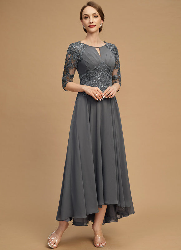 Robe Trapèze Gris Lumineux - gallery 1