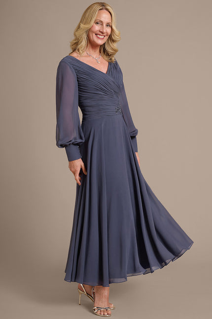Robe Trapèze Émeraude Flottante - gallery 3