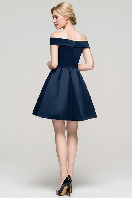 Robe Trapèze Satinée Ébène - gallery 3