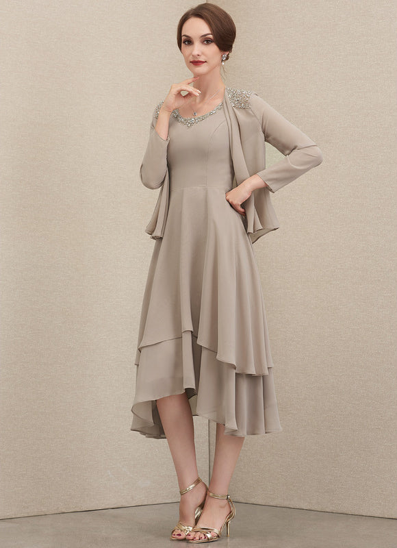 Robe Trapèze Élégance Acajou - gallery 2