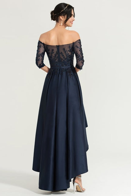 Robe Trapèze Élégance Marine Éclatante - gallery 3