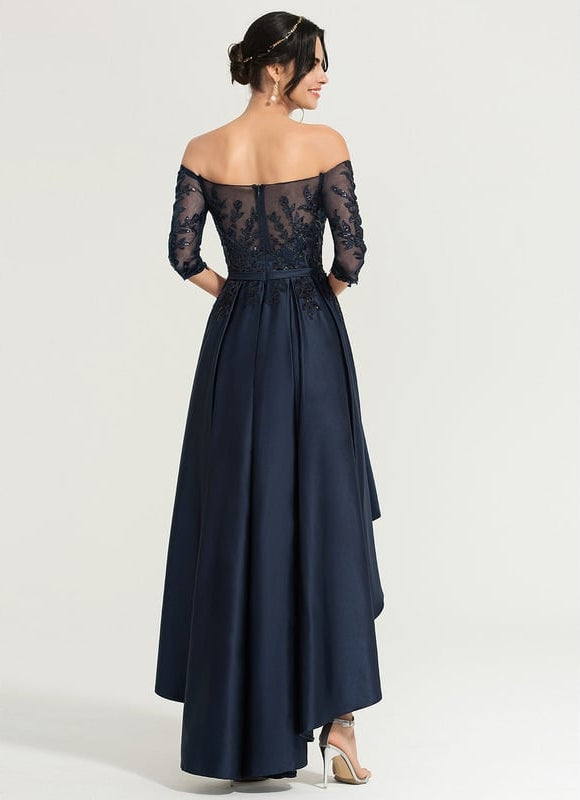 Robe Trapèze Élégance Marine Éclatante - gallery 3