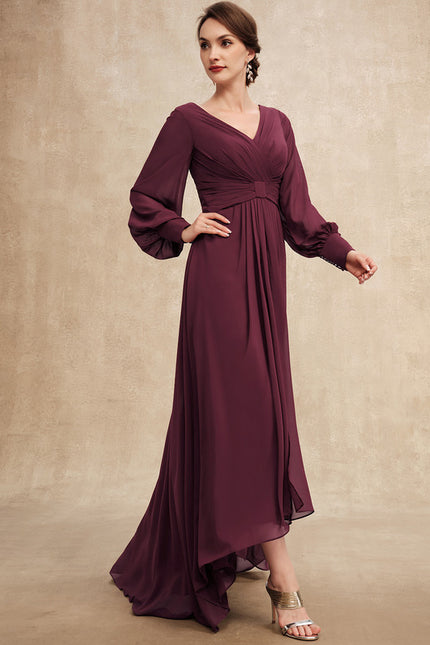 Robe Trapèze Violet Élégant Fluidité - gallery 4