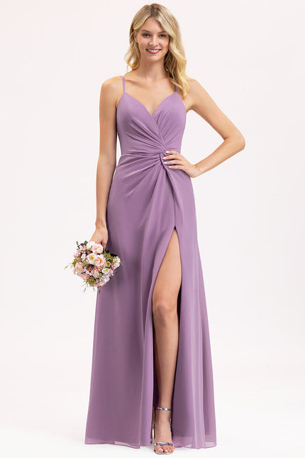 Robe Trapèze Mousseline Fendue