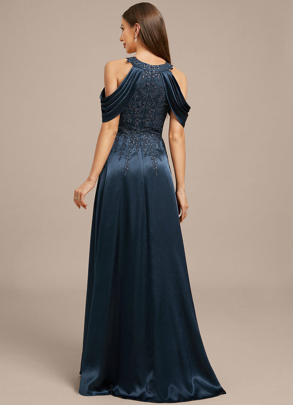 Robe Trapèze Soirée Satinée Ornée - gallery 6