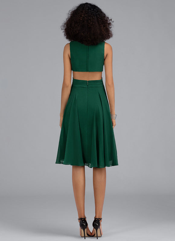 Robe Trapèze Émeraude Volante - gallery 6