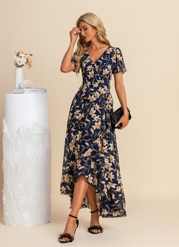 Robe Trapèze Florale Évoquée - gallery 8