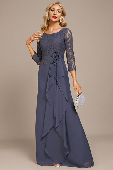 Robe Trapèze Bleue Vintage Soirée