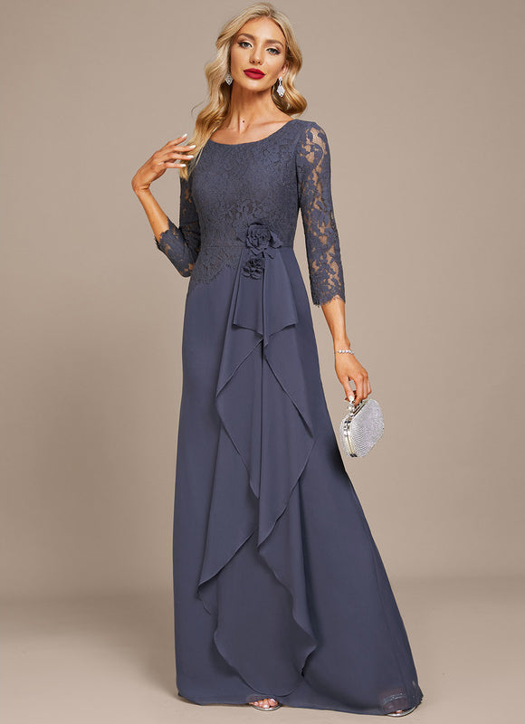 Robe Trapèze Bleue Vintage Soirée