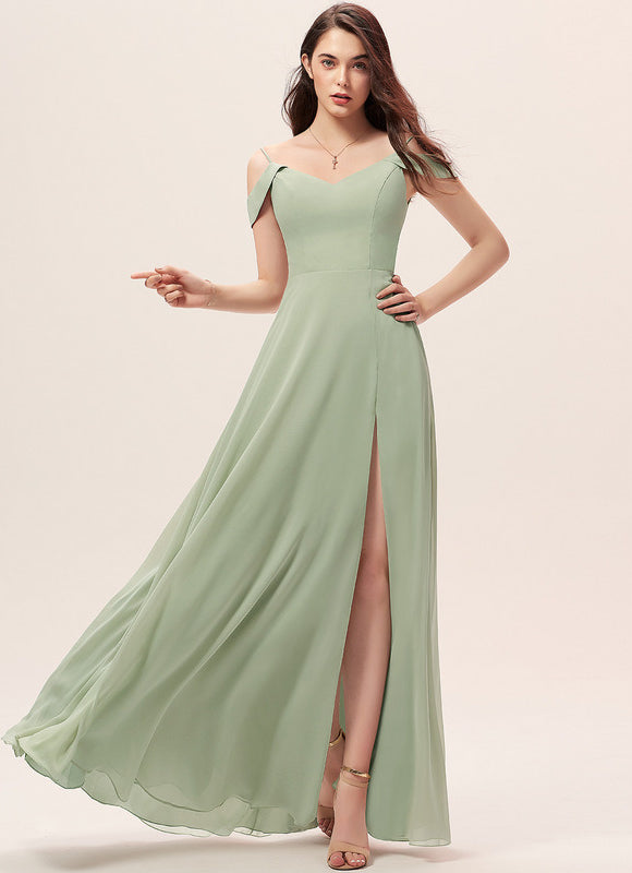 Robe Trapèze Longue Beige Élégante - gallery 3