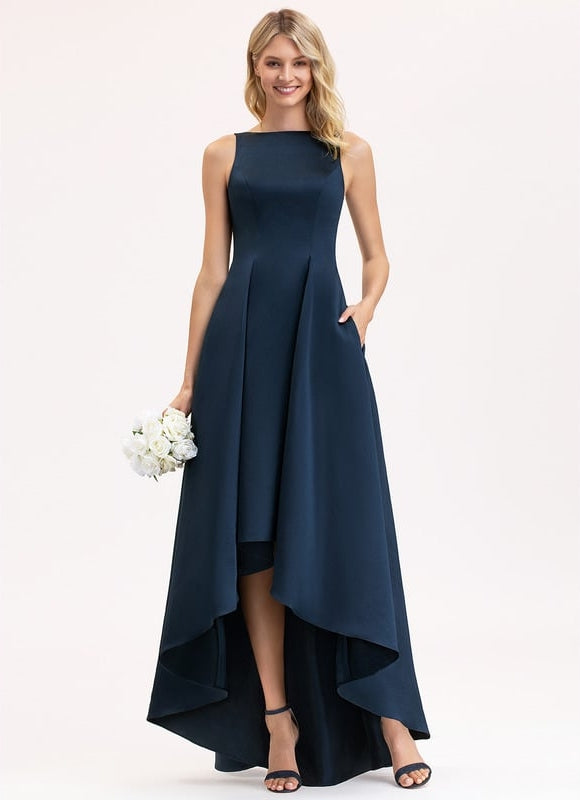 Robe Trapèze Satin Éclat Couture