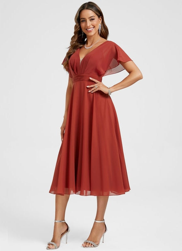 Robe Trapèze Éclat Terre - gallery 3