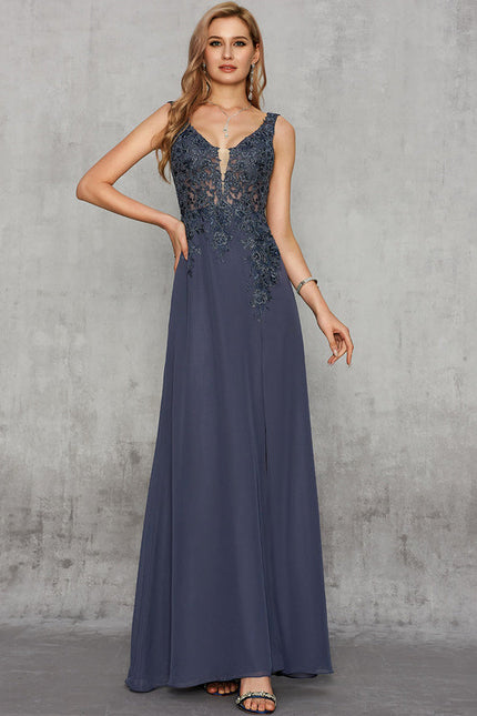 Robe Trapèze Marine Éclatante - gallery 4