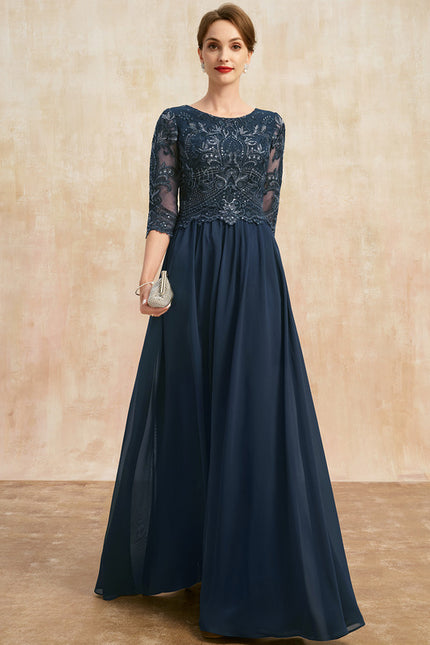 Robe Trapèze Élégance Marine Brodée - gallery 1