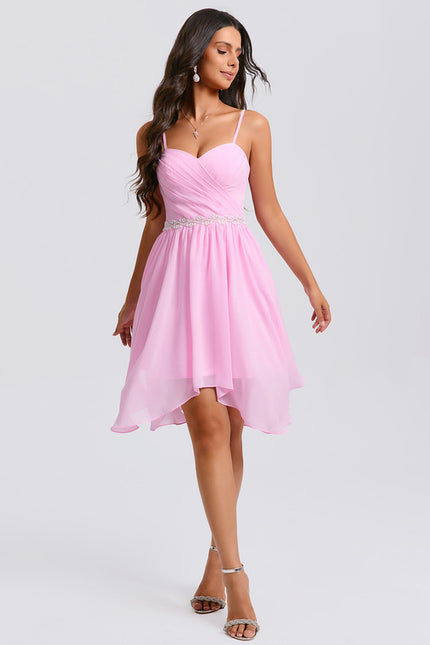 Robe Trapèze Rose Aérée - gallery 5