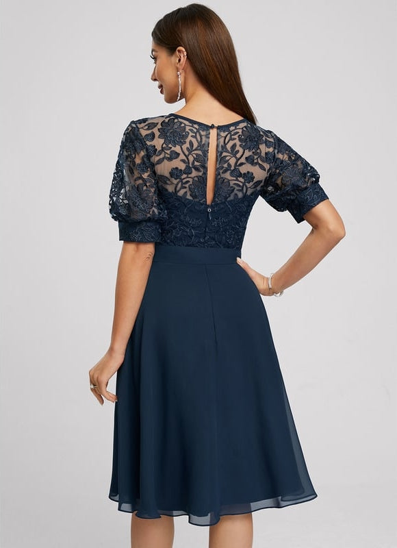 Robe Trapèze Nuit Émeraude - gallery 2