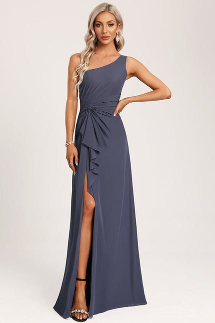 Robe Trapèze Asymétrique Beige