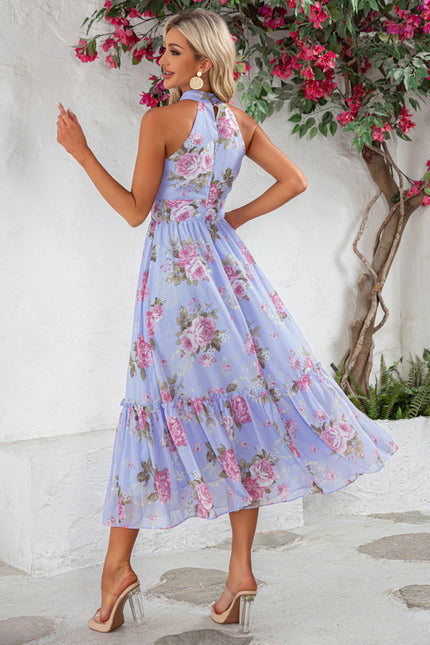 Robe Trapèze Fleurie Légère - gallery 2