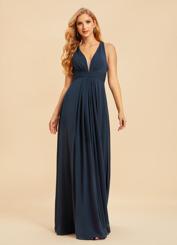 Robe Trapèze Mousseline Fendue - gallery 2