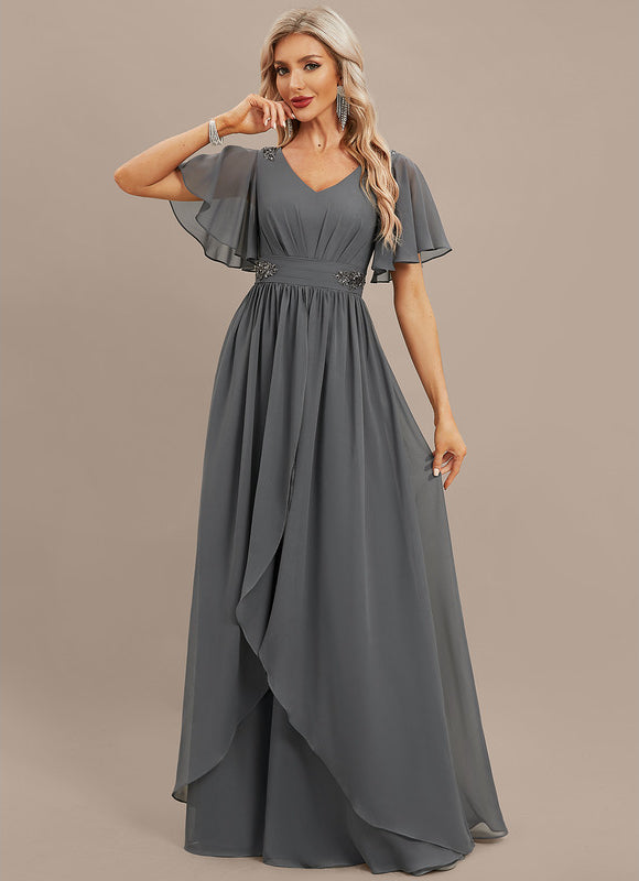 Robe Trapèze Élégance Grise Éthérée