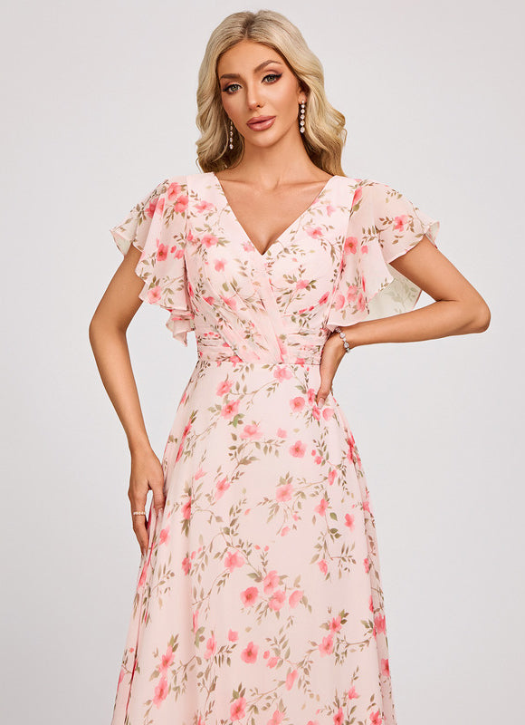 Robe Trapèze Mousseline Fendue - gallery 4