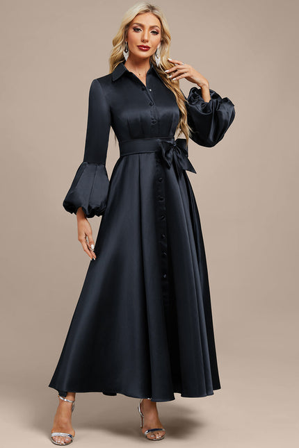 Robe Trapèze Élégance Sombre - gallery 3