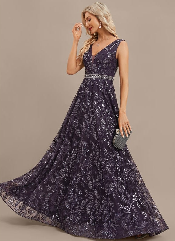 Robe Trapèze Élégance Pourpre - gallery 3