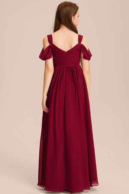 Robe Trapèze Rouge Velours Flottant - gallery 3