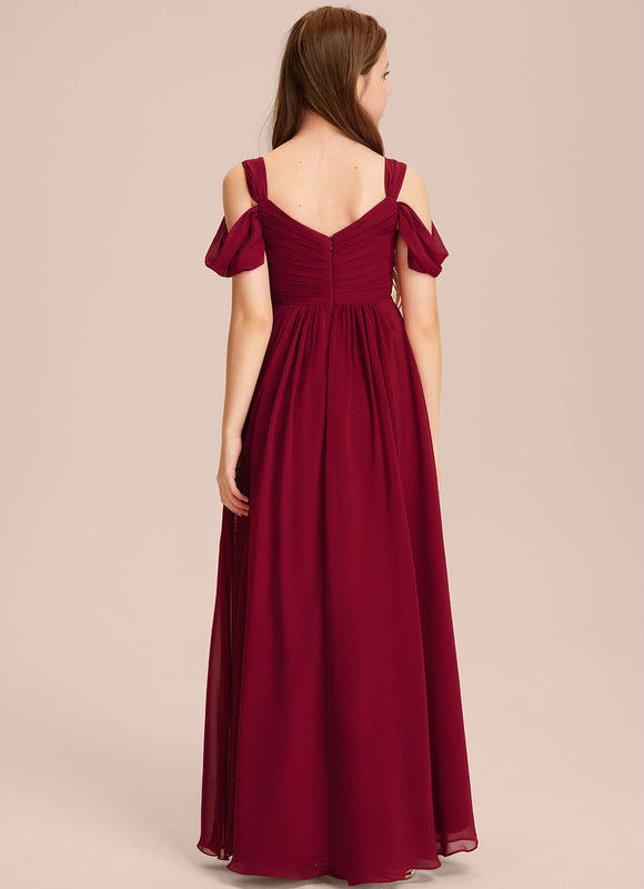 Robe Trapèze Rouge Velours Flottant - gallery 3