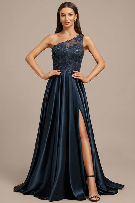 Robe Trapèze Asymétrique Scintillante - gallery 2