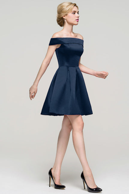 Robe Trapèze Satinée Ébène - gallery 5