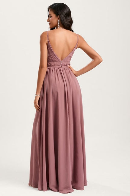 Robe Trapèze Mousseline Fendue - gallery 4