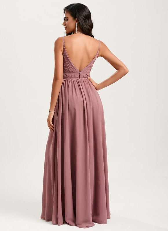 Robe Trapèze Mousseline Fendue - gallery 4