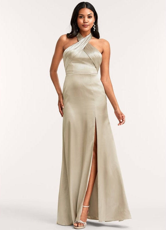 Robe Trapèze Satinée Azur - gallery 2