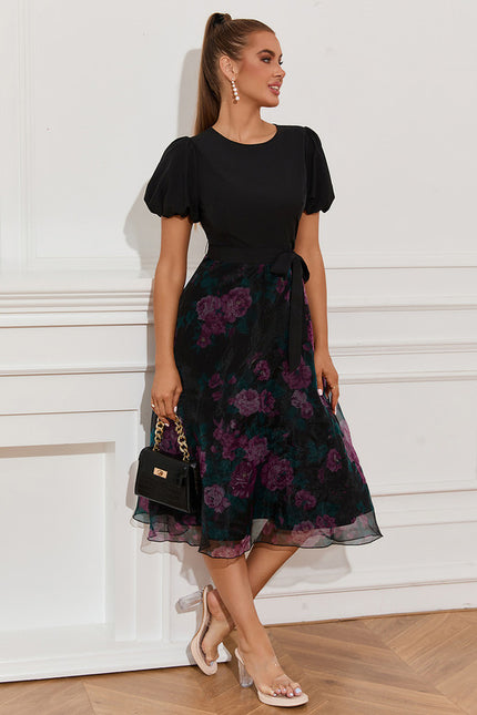 Robe Trapèze Fleurie Élégance - gallery 2
