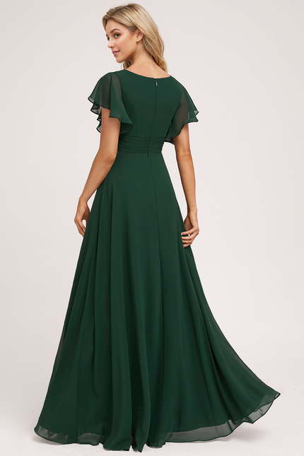 Robe Trapèze Mousseline Fendue - gallery 5