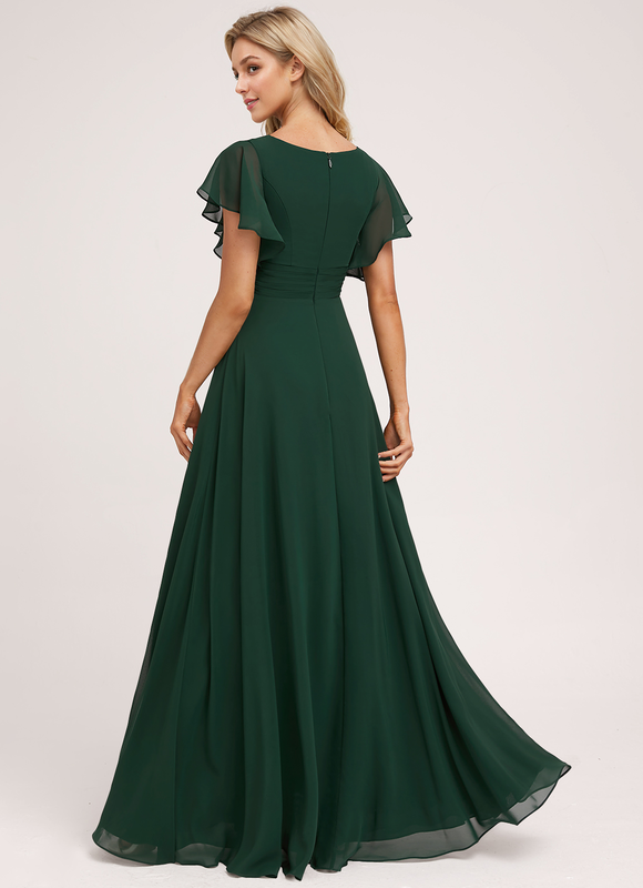 Robe Trapèze Mousseline Fendue - gallery 5