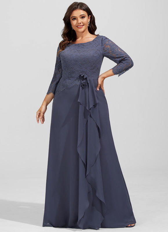 Robe Trapèze Bleue Vintage Soirée - gallery 5