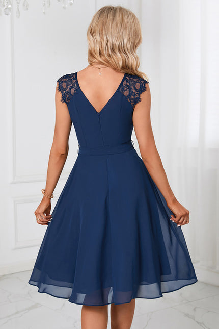 Robe Trapèze Élégance Marine Douce - gallery 6