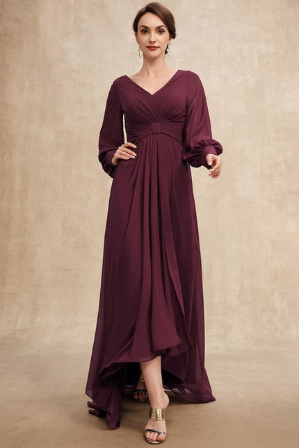 Robe Trapèze Violet Élégant Fluidité - gallery 3