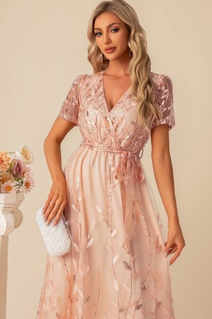Robe Trapèze Paillette Vaporeuse - gallery 5