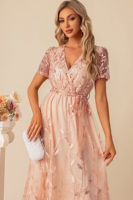 Robe Trapèze Paillette Vaporeuse - gallery 5