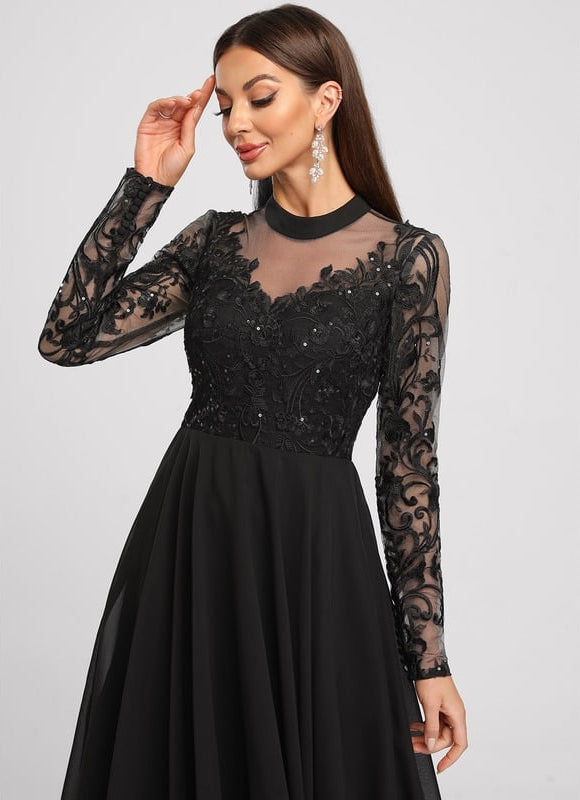 Robe Trapèze Éclat Argenté - gallery 5