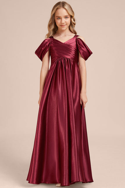 Robe Trapèze Satin Bordeaux - gallery 1