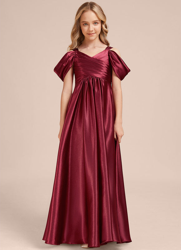 Robe Trapèze Satin Bordeaux - gallery 1