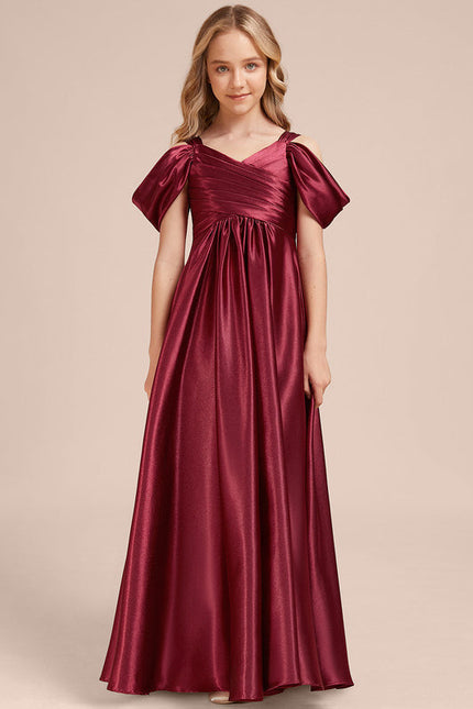 Robe Trapèze Satin Bordeaux - gallery 1